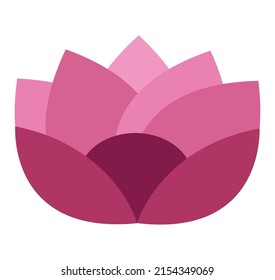 lotus flower icon vector isolated