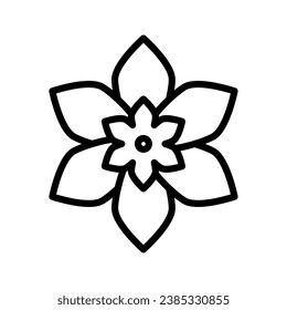 vector de icono de flor de loto aislado