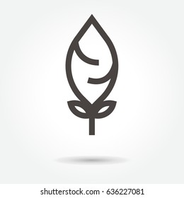 Lotus Flower icon vector on white background