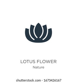 Lotus flower icon vector. Trendy flat lotus flower icon from nature collection isolated on white background. Vector illustration can be used for web and mobile graphic design, logo, eps10