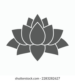 lotus flower icon, lotus vector, water lily illustration