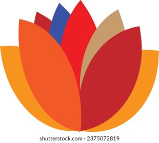 
Lotus Flower Icons. Vector Set of Template Water Lily Shapes. 