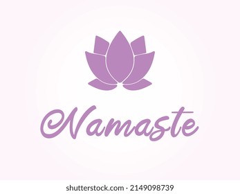 Lotus Flower Illustration. Indian Greeting Namaste. Yoga Philosophy, Zen. Vector For Print, Poster, Banner.