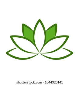 Lotus flower illustration logo vector 