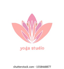 Lotus flower illustration for your design. logo for yoga studio