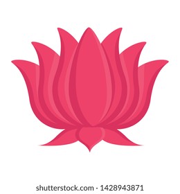 lotus flower indian isolated icon