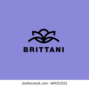 Lotus flower. indian vector logo