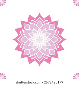  Lotus Flower Layered Mandala nahtloses Muster Kunstwerk