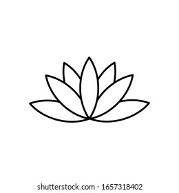 Ilustración vectorial de icono de hoja de flores de Lotus 
