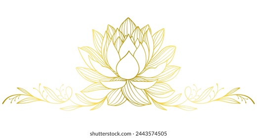 Lotus Blume Linie Kunststil, vesak Tag Vektor