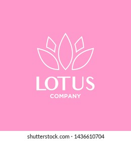 
The lotus flower line logo, beautiful, charming and attractive