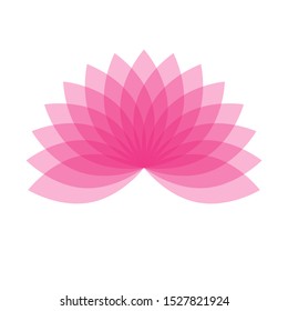 Lotus Flower Logo abstract Beauty Spa salon Cosmetics brand Linear style. Looped Leaves Logotype design vector Luxury Fashion template - vector
