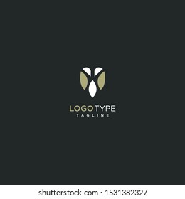 Lotus Flower Logo abstract Beauty Spa salon Cosmetics brand Linear style. 
