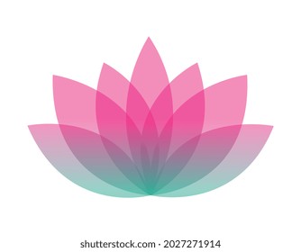 Lotus Flower Logo abstract Beauty Spa salon Cosmetics brand style. Looped Leaves Logotype design vector Luxury Fashion template.