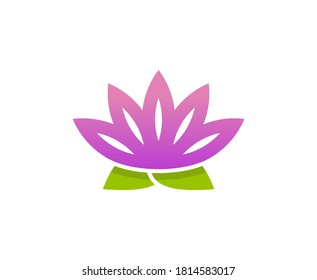 Lotus flower logo beauty vector icon 