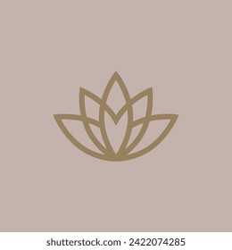  Ilustración vectorial de belleza del logo de la flor Lotus. - Plantilla de diseño de símbolos naturales.