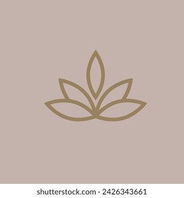  Lotus flower logo beauty vector illustration. - Nature symbol design template.