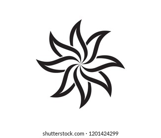 Lotus flower logo black color 