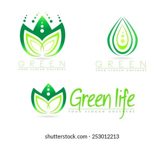 Lotus Flower Logo. Creative abstract vector flowers. Lotus flowers icon