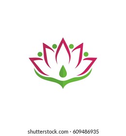 lotus flower logo design