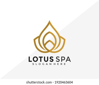 Lotus Flower Logo Design. Creative Idea logos designs Vector illustration template