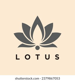 Diseño de logotipo de flor de Lotus con concepto creativo Vector Premium
