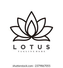 Lotus flower logo design with creative concept Premium Vector
