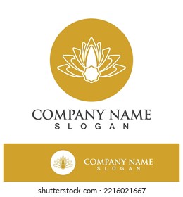 plantilla de diseño de logotipo de flor loto ilustración vectorial
