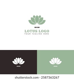 Lotus flower logo design template