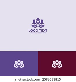 Lotus flower logo design template