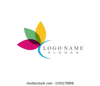 Lotus flower logo design vector icon