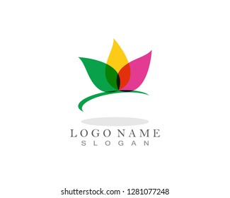 Lotus flower logo design vector icon