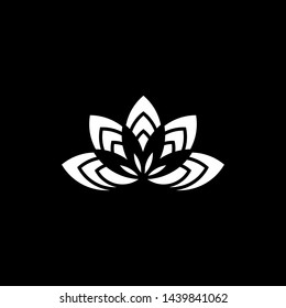 Lotus flower logo design vector template