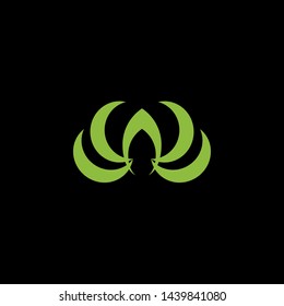 Lotus flower logo design vector template