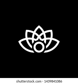Lotus flower logo design vector template