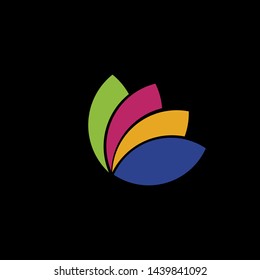 Lotus flower logo design vector template
