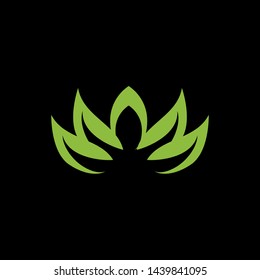 Lotus flower logo design vector template