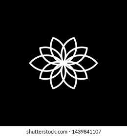 Lotus flower logo design vector template