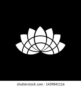 Lotus flower logo design vector template