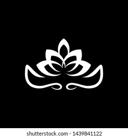 Lotus flower logo design vector template