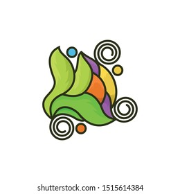 lotus flower logo design vector