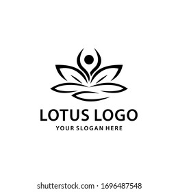 Lotus Flower Logo Design Beauty