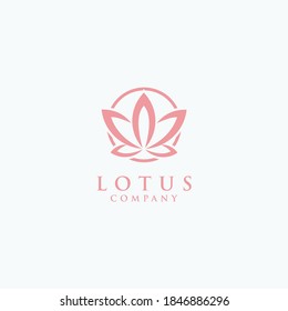 Lotus flower logo design Vector