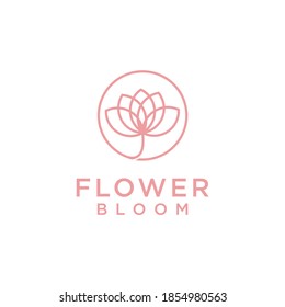 Lotus flower logo design Vector