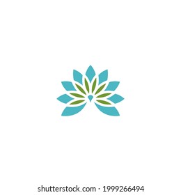 lotus flower logo design vector