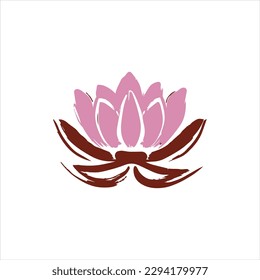 Lotus Flower Logo Design Vector