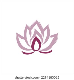 Lotus Flower Logo Design Vector