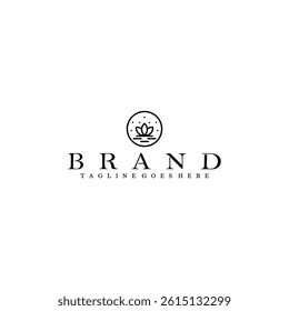 Lotus flower logo design vector