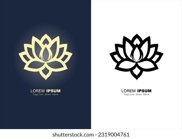 Lotus Flower Logo Elegant Design