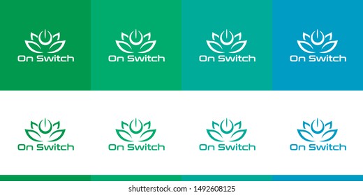 Lotus flower logo for energy, ecology or nature company